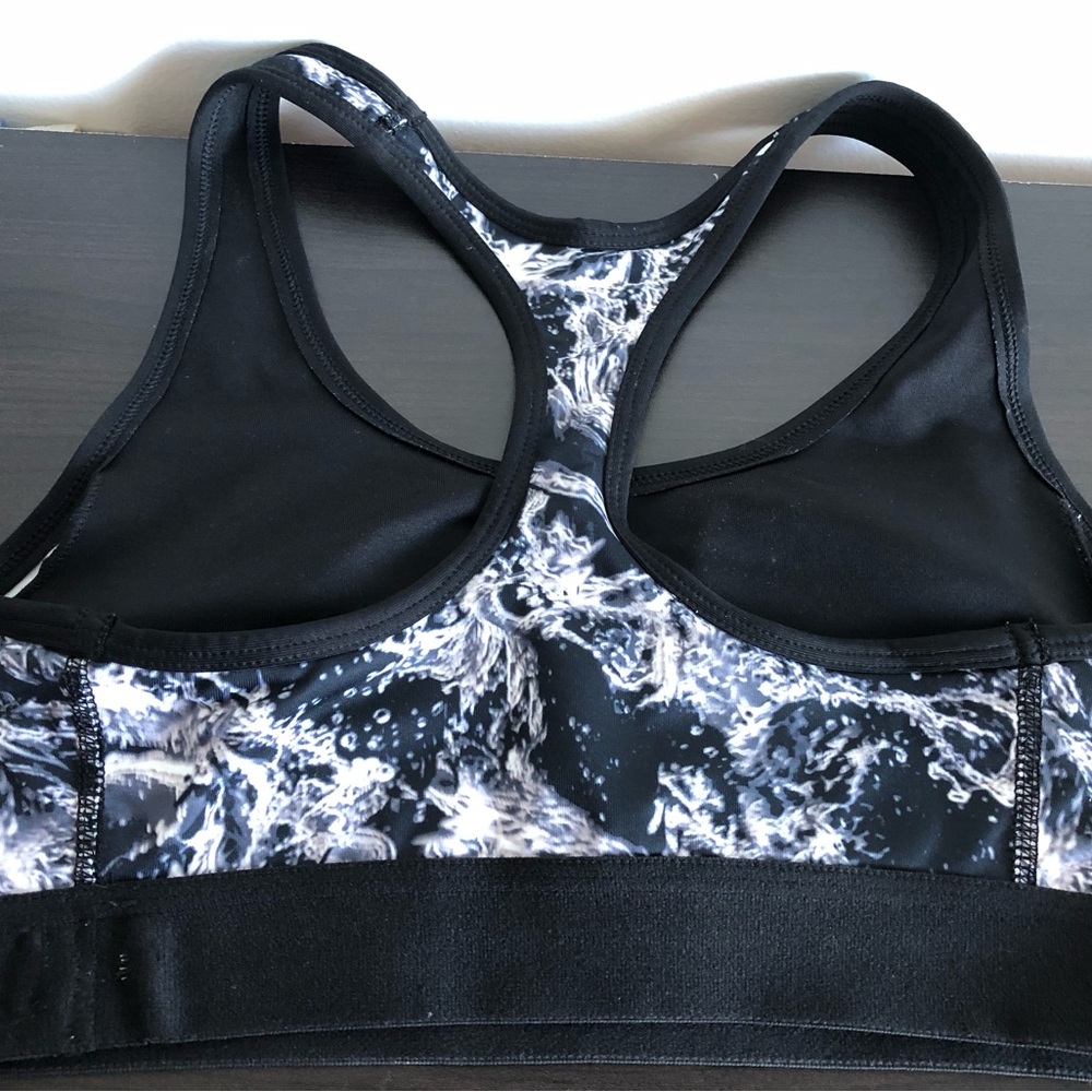 Champion sports bra, black/white, size M. - Picture 2 of 3